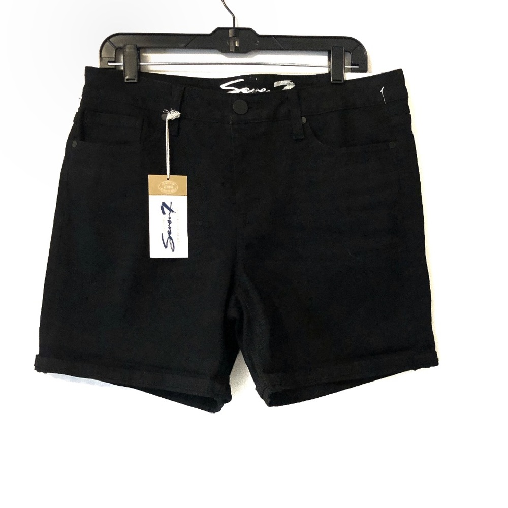 7 Seven Black Weekend Shorts